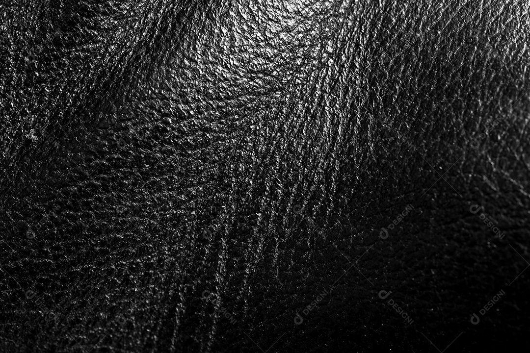 Textura de couro de vaca preta de luxo
