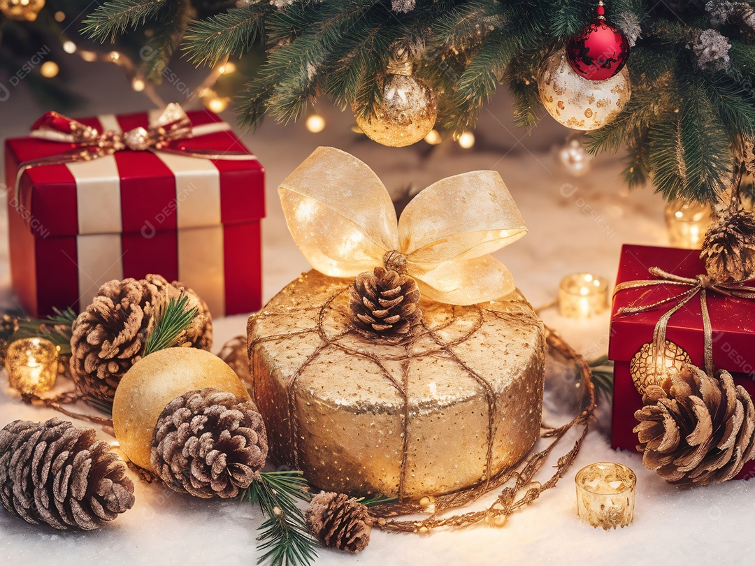 Caixas de presente de natal e ano novo