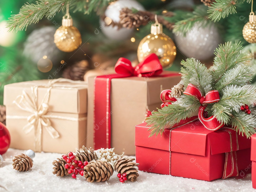 Caixas de presente de natal e ano novo