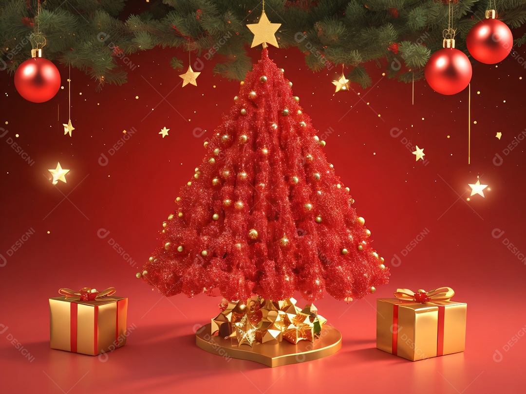 Árvore brilhante e cintilante de Natal