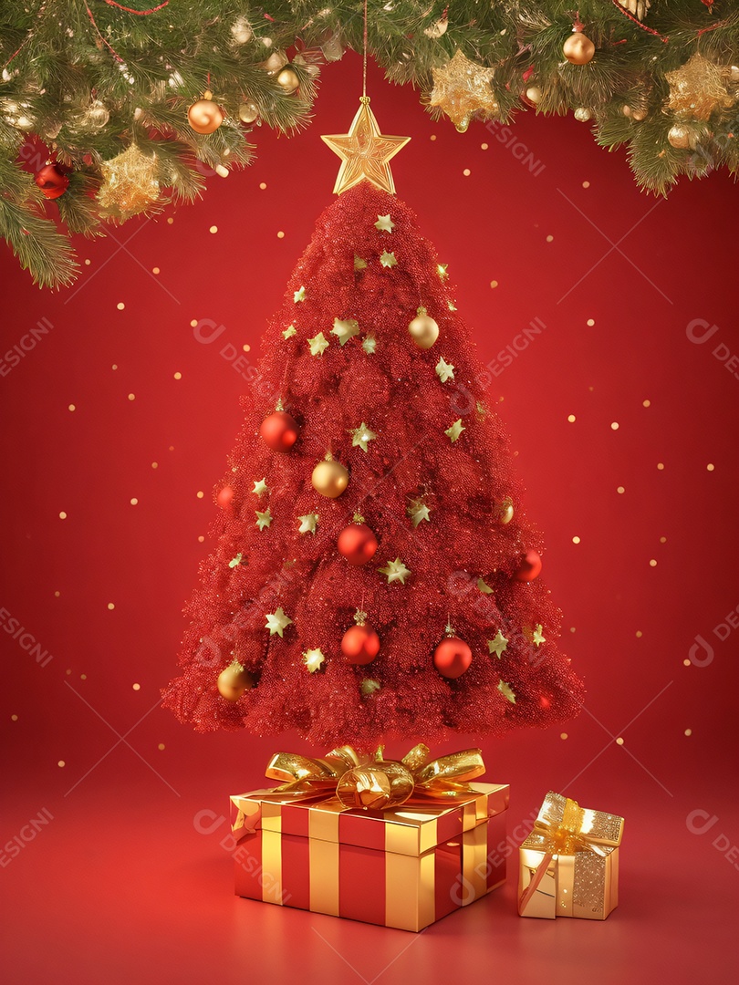 Árvore brilhante e cintilante de Natal