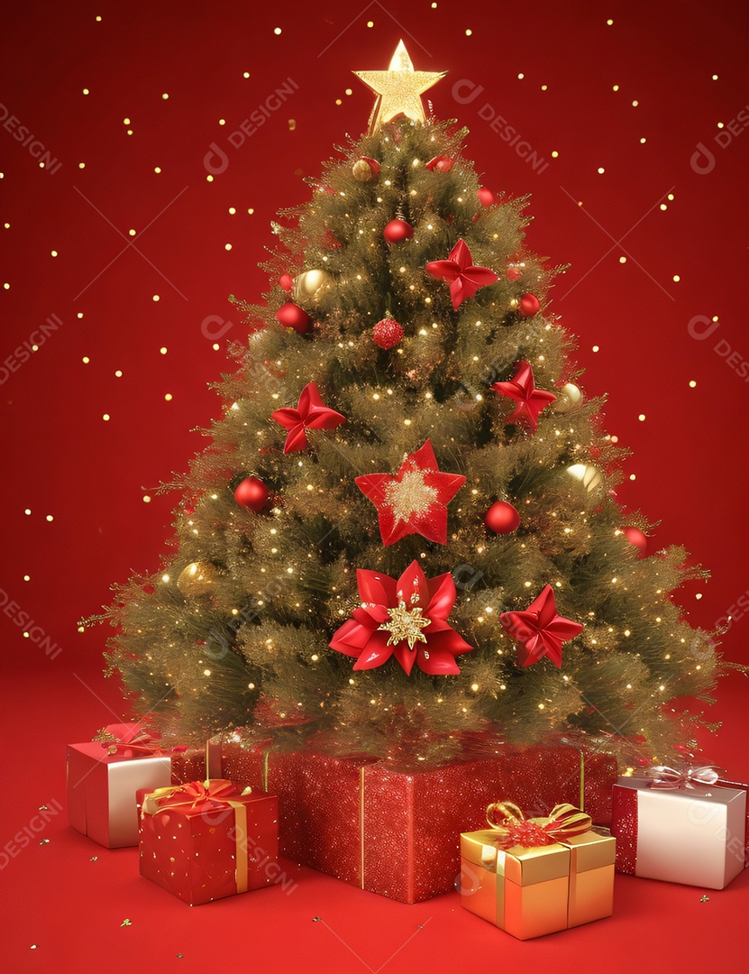 Árvore brilhante e cintilante de Natal