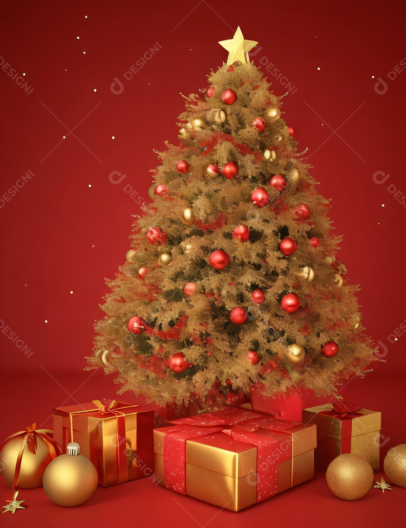 Árvore brilhante e cintilante de Natal