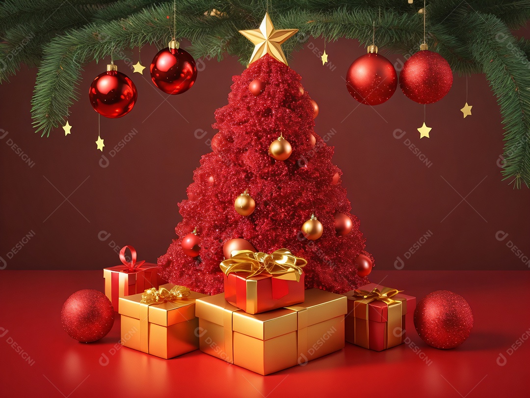 Árvore brilhante e cintilante de Natal