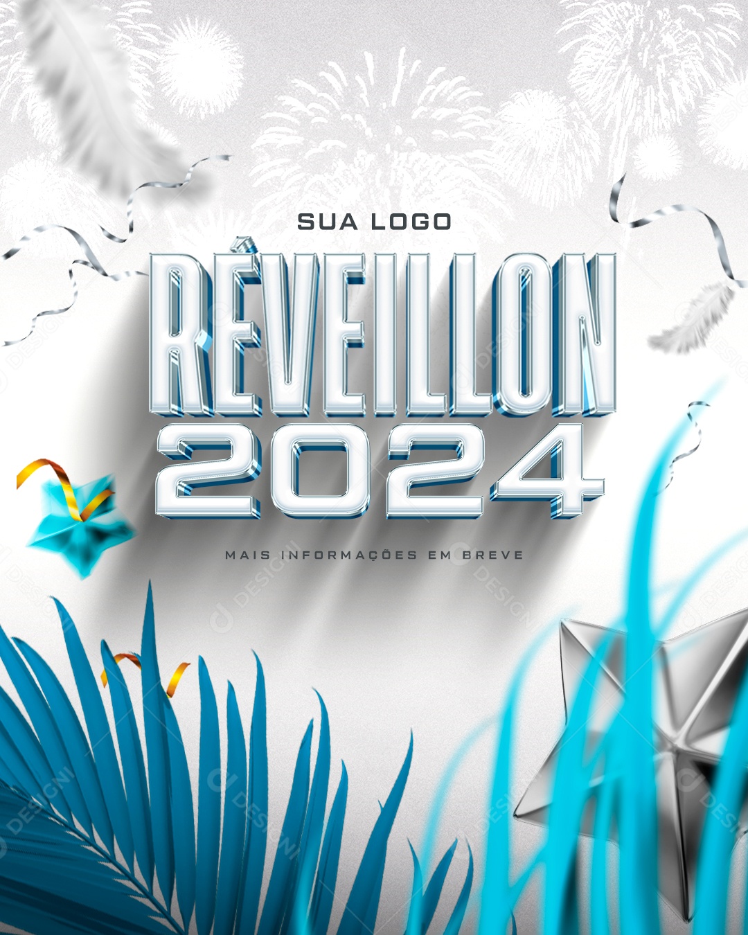 Ano Novo Réveillon 2024 Social Media PSD Editável