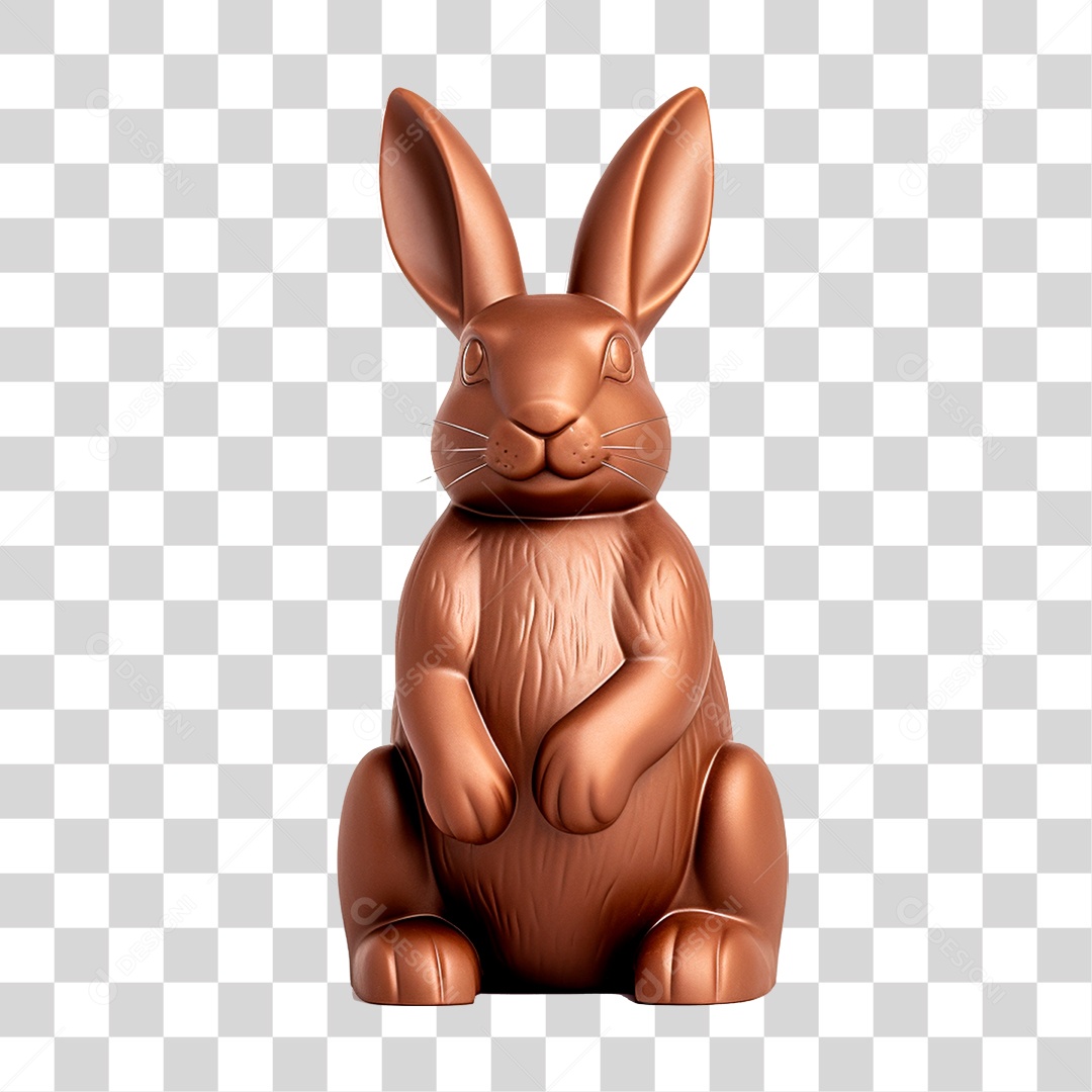 Coelho de Chocolate Para a Páscoa PNG Transparente