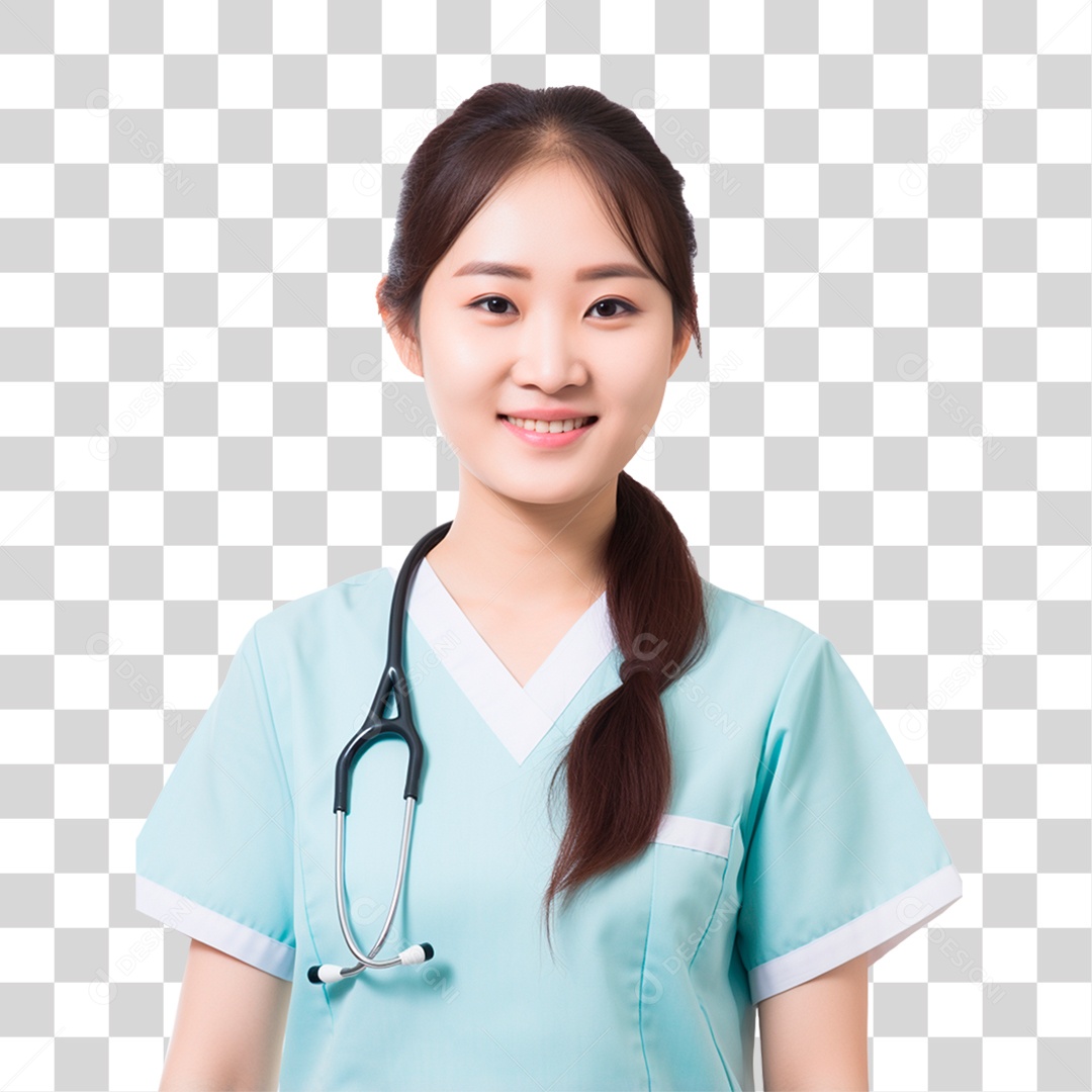 Enfermeira de Uniforme PNG Transparente