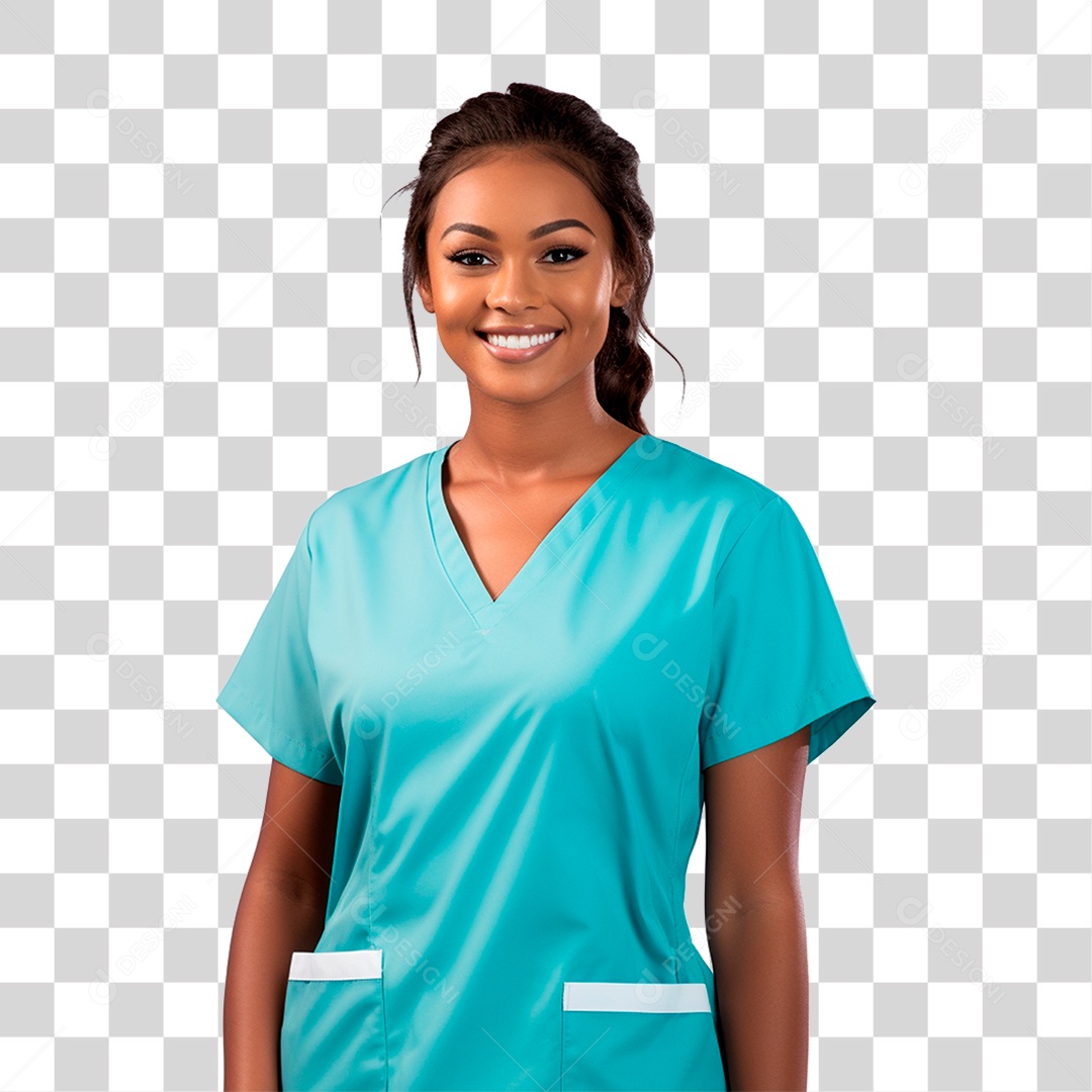 Enfermeira de Uniforme PNG Transparente