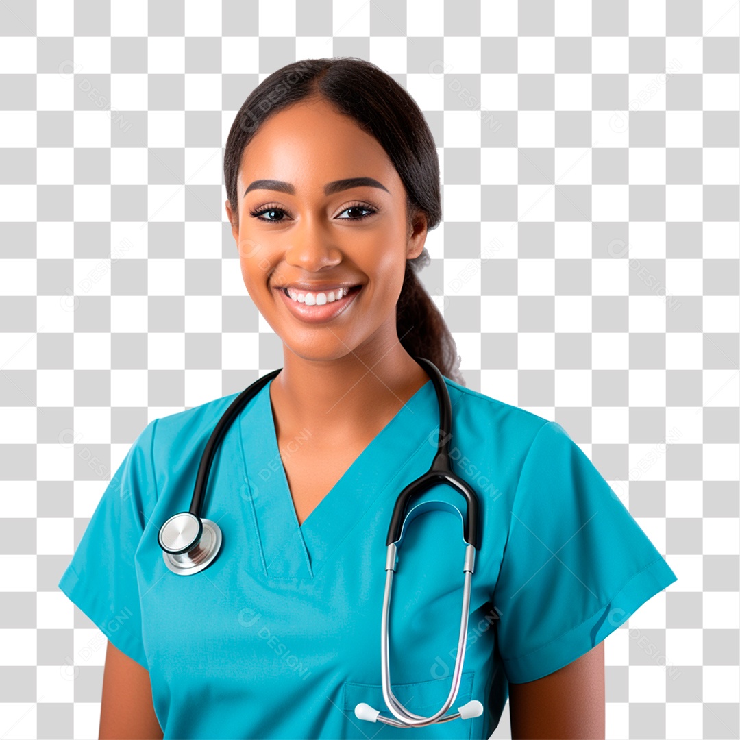 Enfermeira de Uniforme PNG Transparente