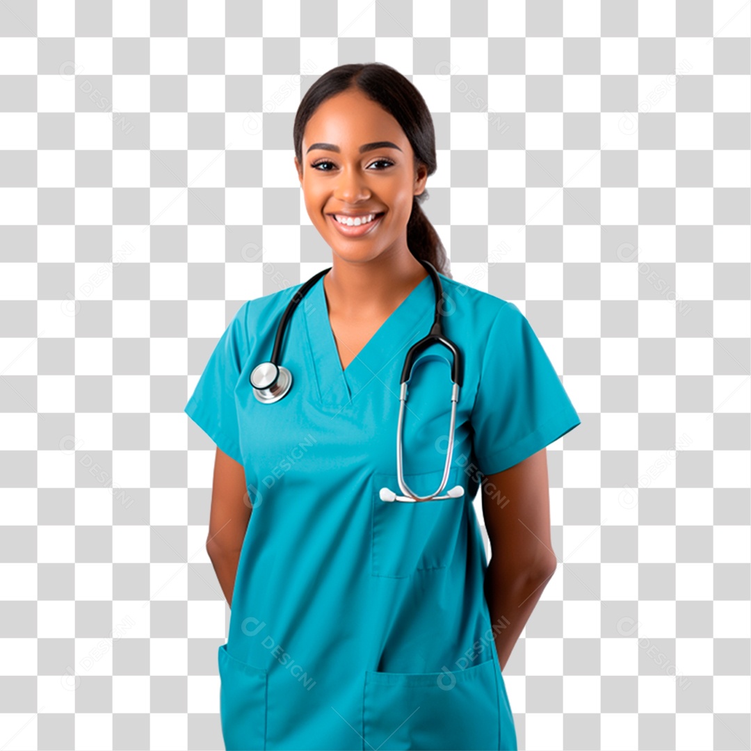 Enfermeira de Uniforme PNG Transparente