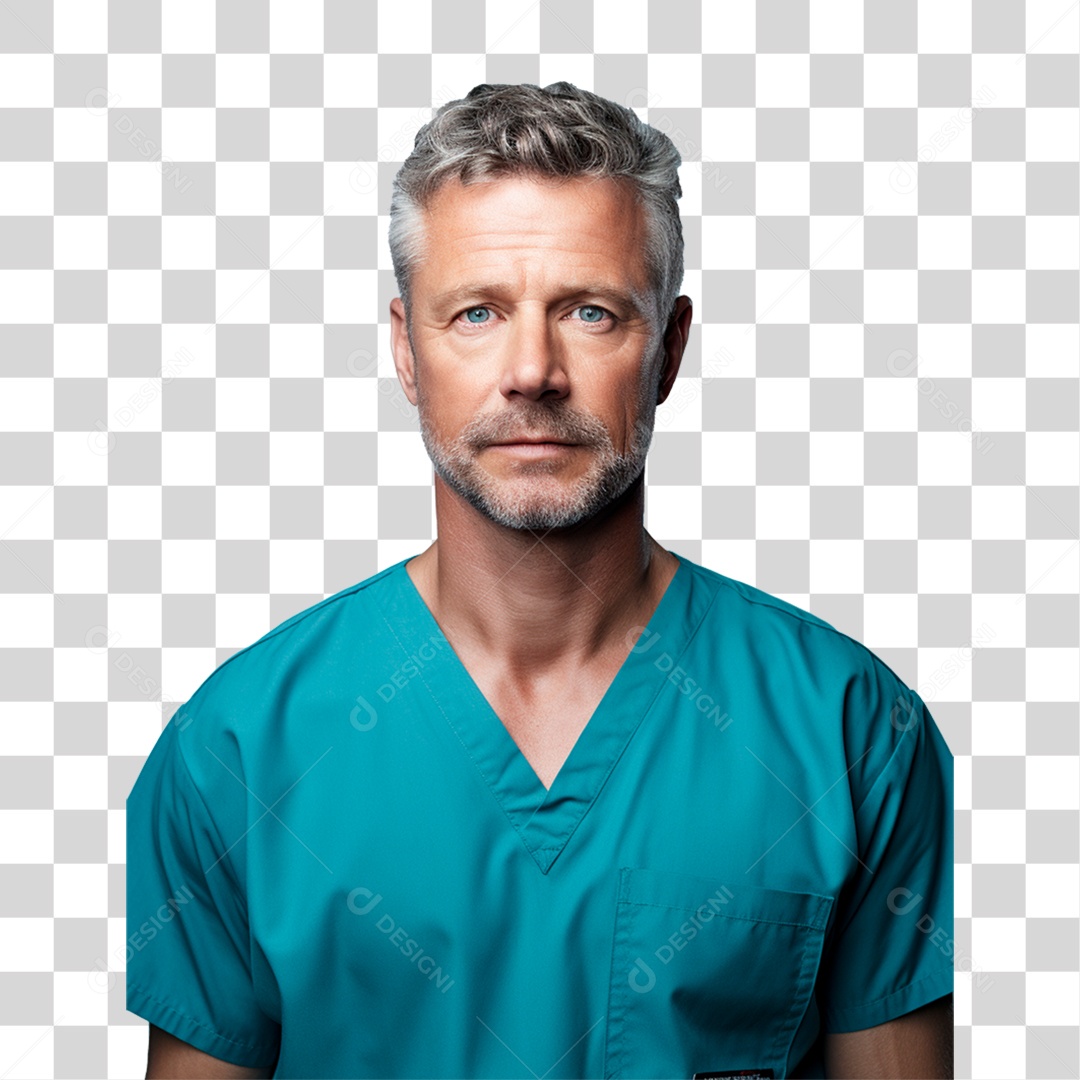 Enfermeiro de Uniforme PNG Transparente