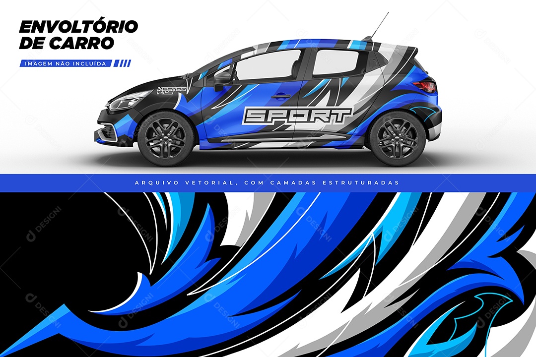 Envelopamento Para Caro Ilustração Vetor EPS