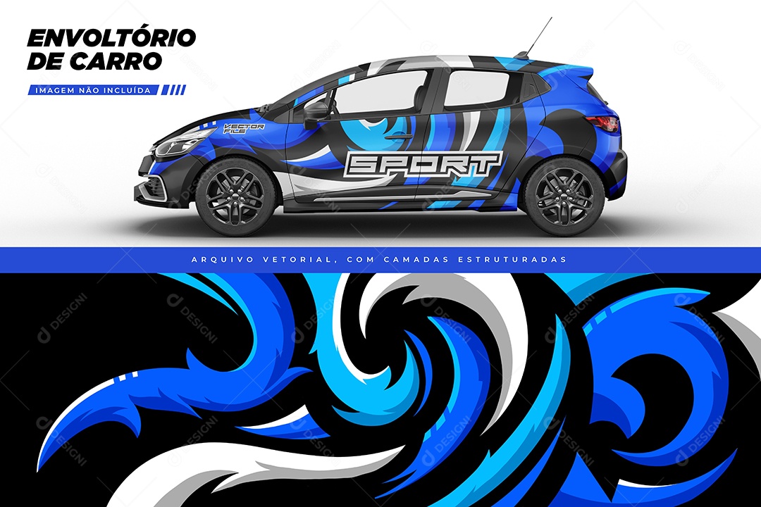 Envelopamento Para Caro Ilustração Vetor EPS