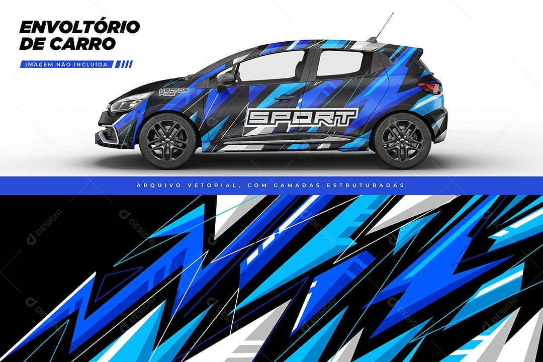 Envelopamento Para Caro Ilustração Vetor EPS