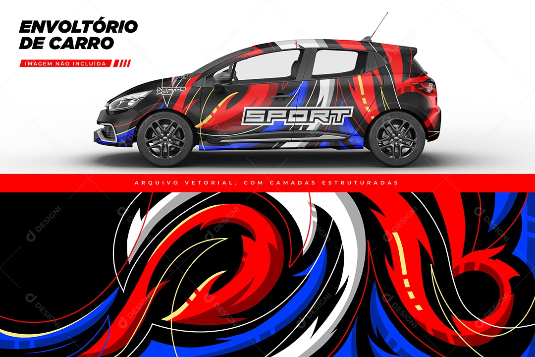 Envelopamento Para Caro Ilustração Vetor EPS