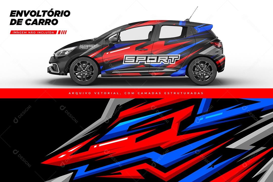 Envelopamento Para Caro Ilustração Vetor EPS