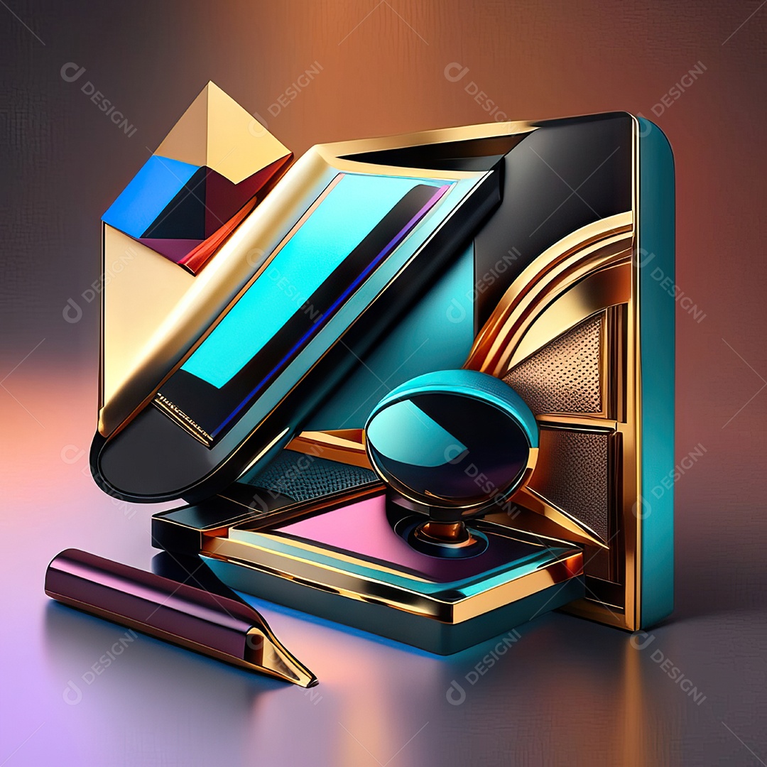 Paletas de maquiagem produto moda renderização 3d