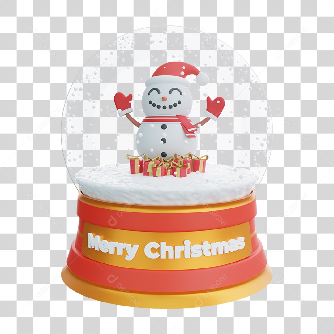 Transparent PNG Christmas Snow Globe 3D Element