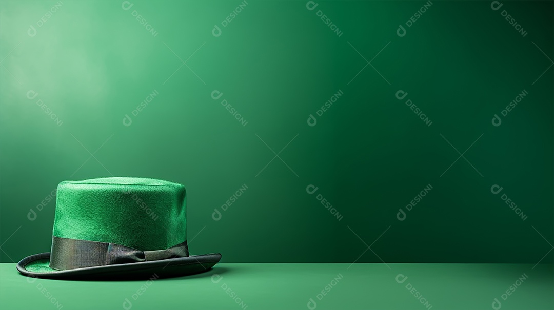 Dia de São Patrício moldura com flores verdes