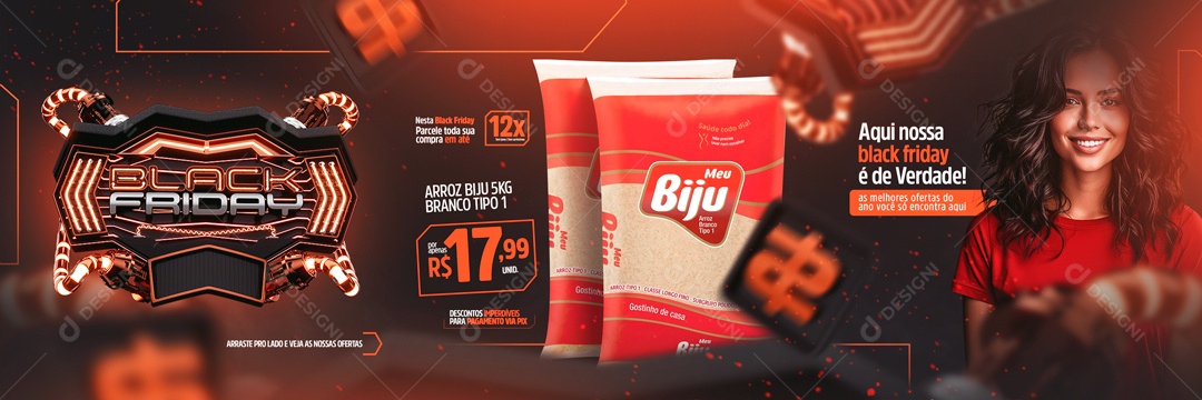 Social Media Banner Black Friday é De Verdade PSD Editável