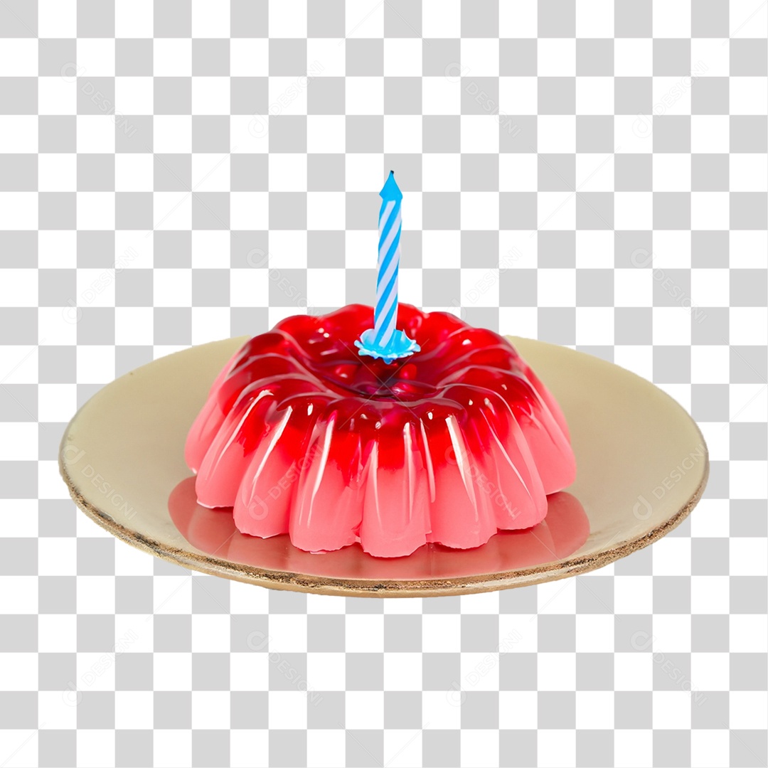 Bolinho de Aniversário Enfeitado PNG Transparente