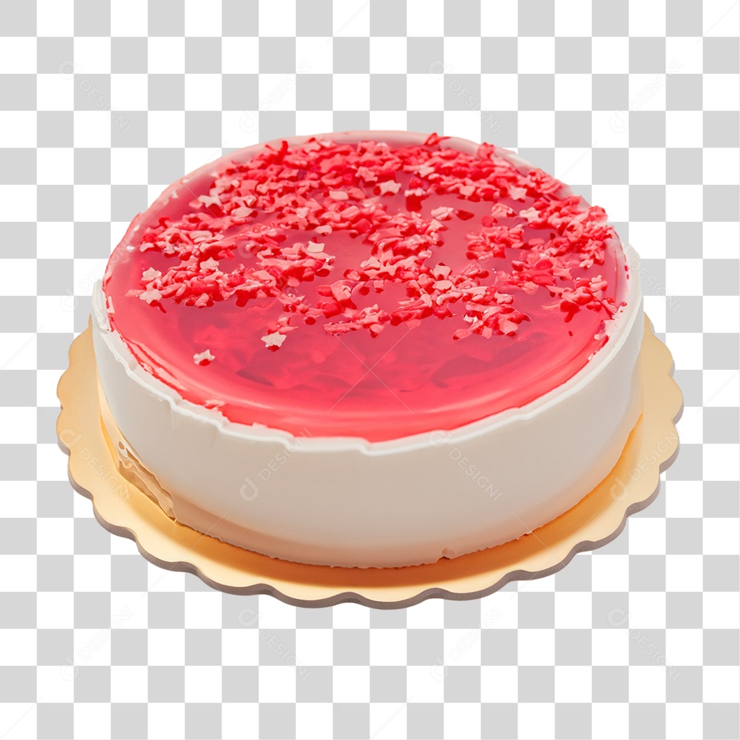 Bolo de Aniversário Enfeitado PNG Transparente