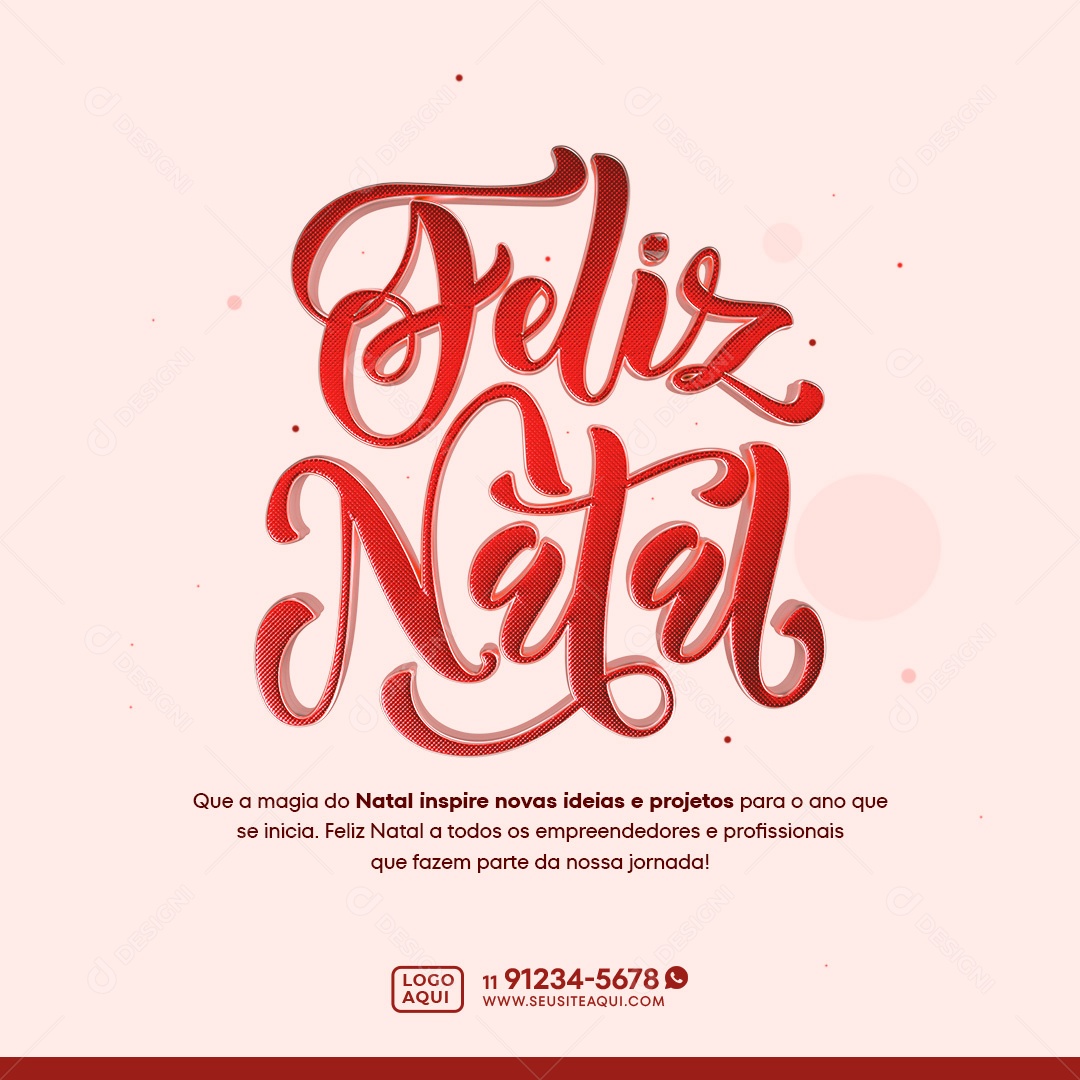 Social Media Feliz Natal Novas Ideias e Projetos PSD Editável