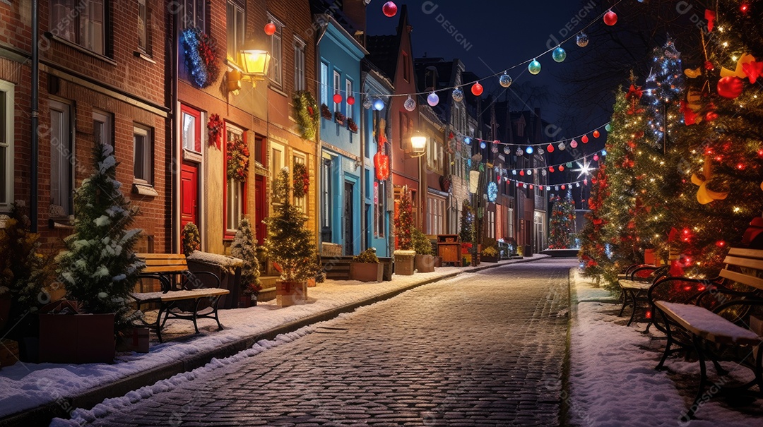 Noite de inverno natal decoração de natal