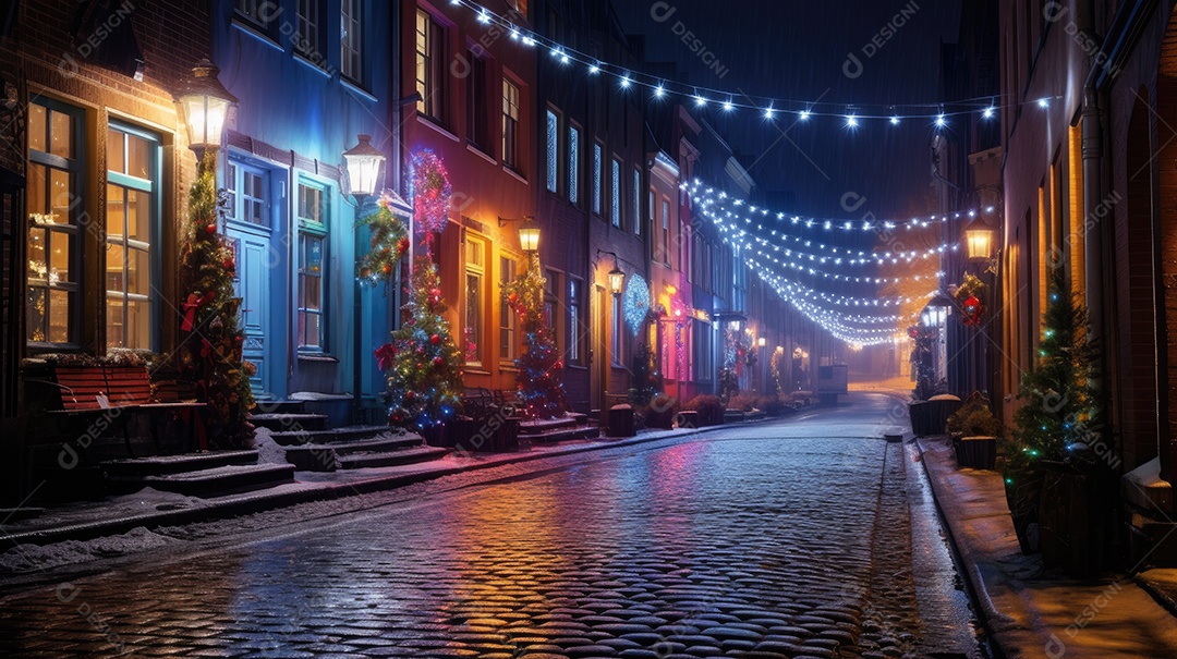 Noite de inverno natal decoração de natal