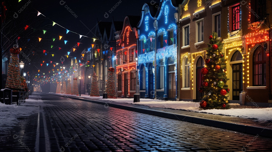 Noite de inverno natal decoração de natal