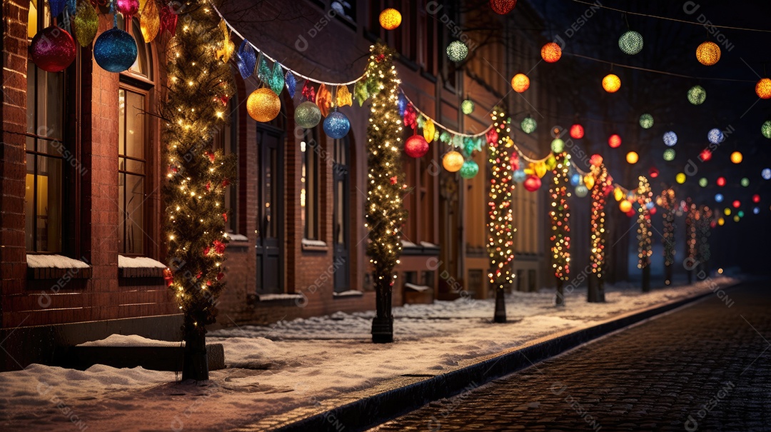 Noite de inverno natal decoração de natal