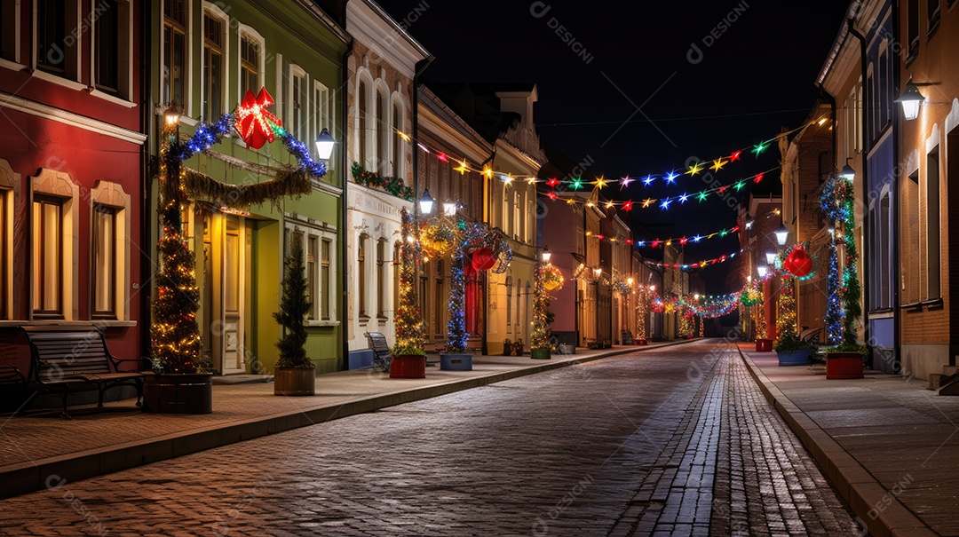 Noite de inverno natal decoração de natal