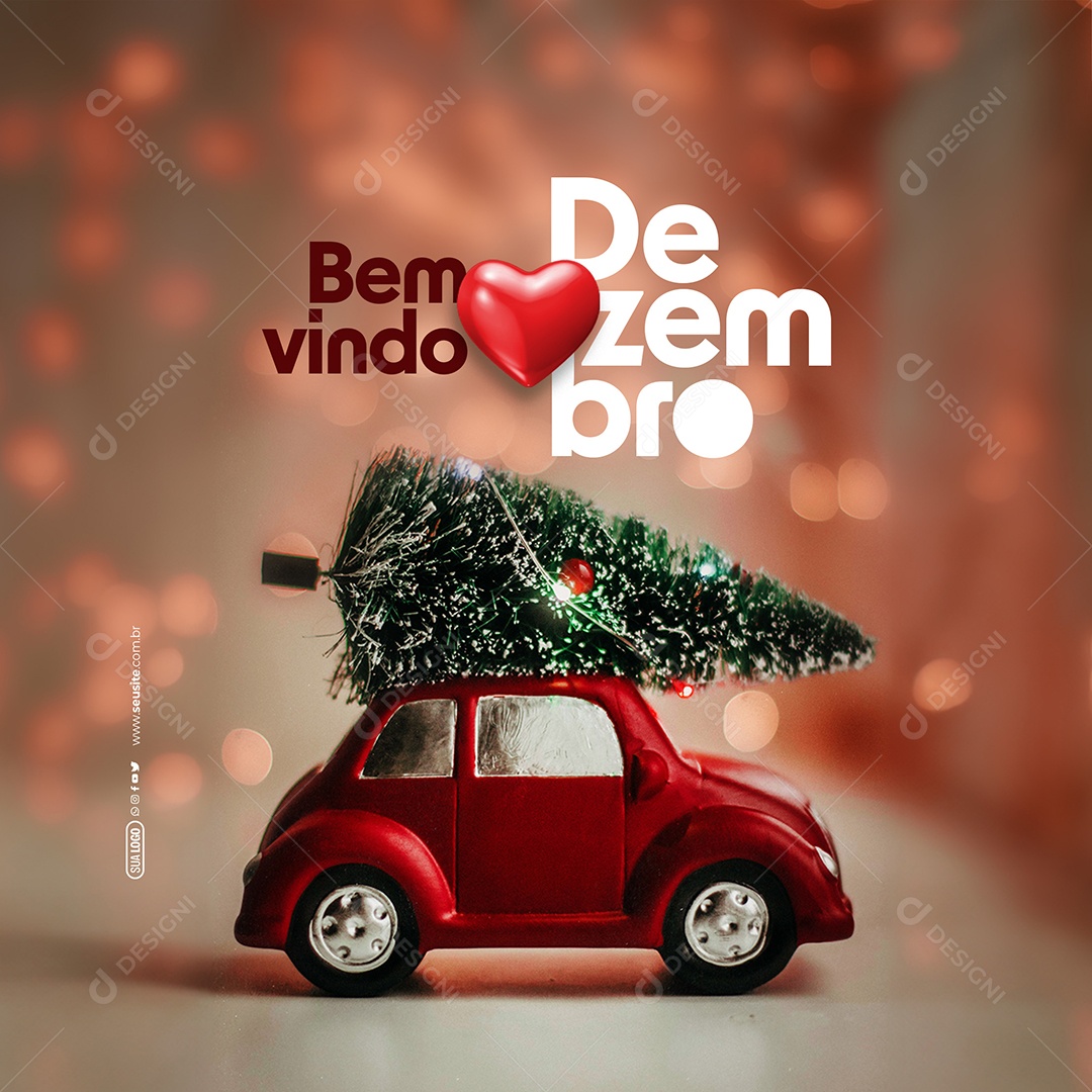 Bem Vindo Dezembro Social Media PSD Editável