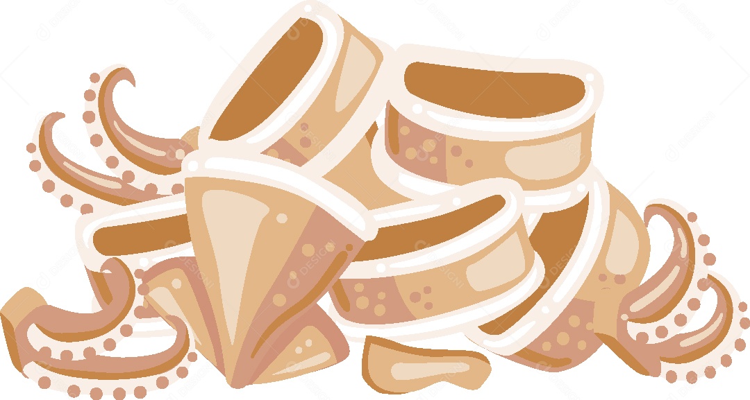 Lula Fatiada Ilustração Vetor EPS