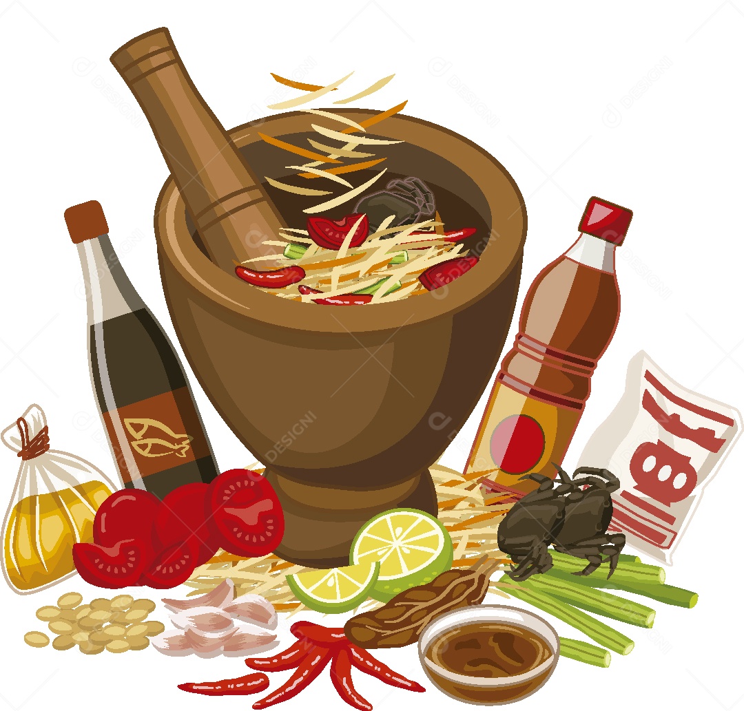 Temperos Ilustração Vetor EPS