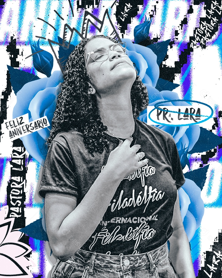 Feliz Aniverário Pastora Lara Social Media PSD Editável