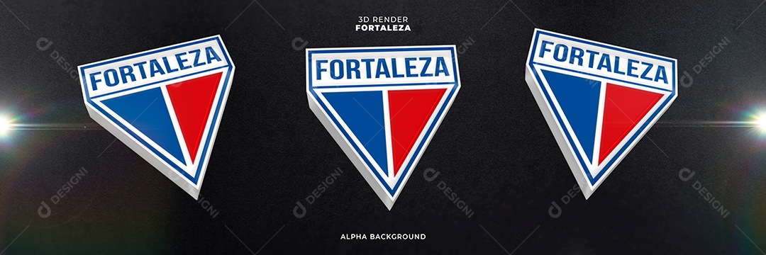 Icones 3D Banner Brasão De Time Fortaleza Para Composição PSD