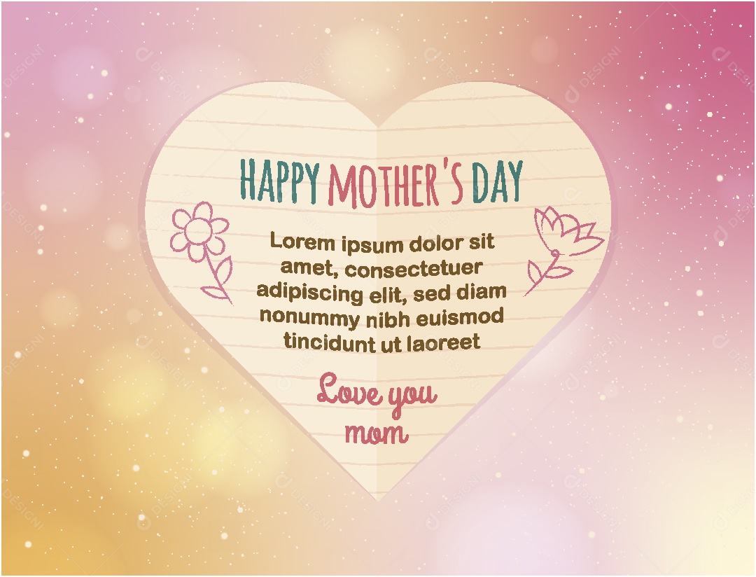 Feliz Dia das Mães Ilustração Vetor EPS