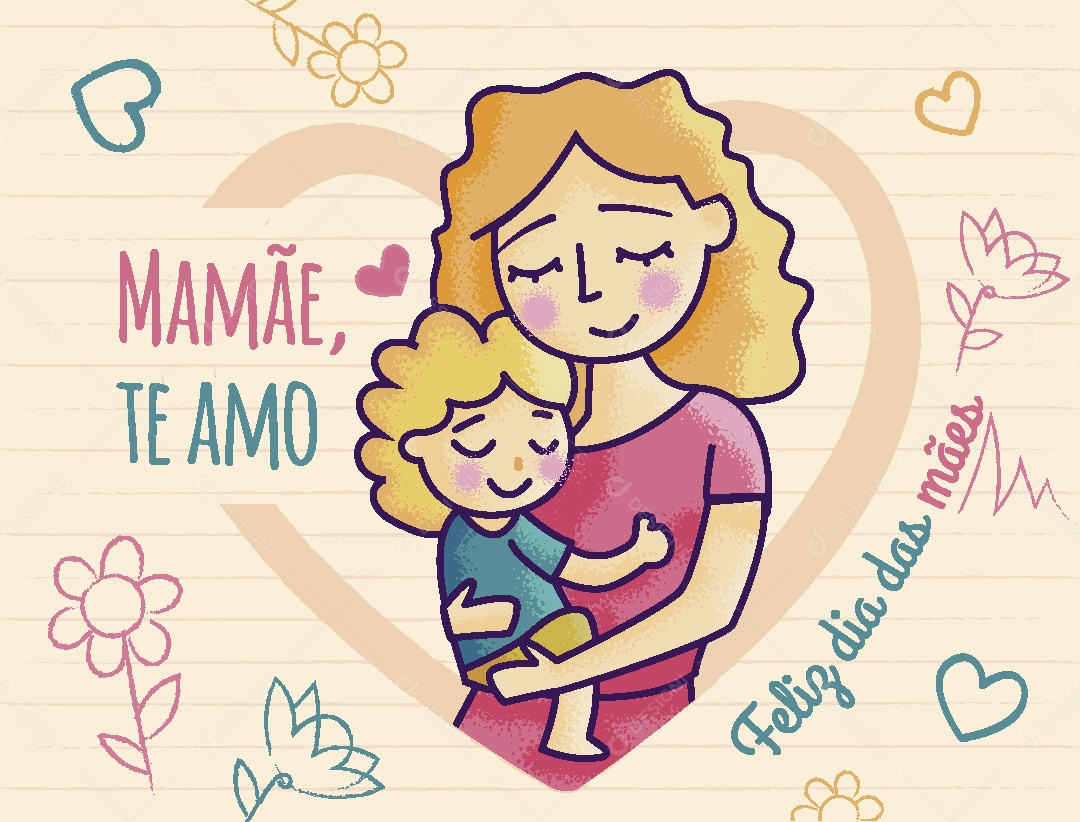 Feliz Dia das Mães Ilustração Vetor EPS