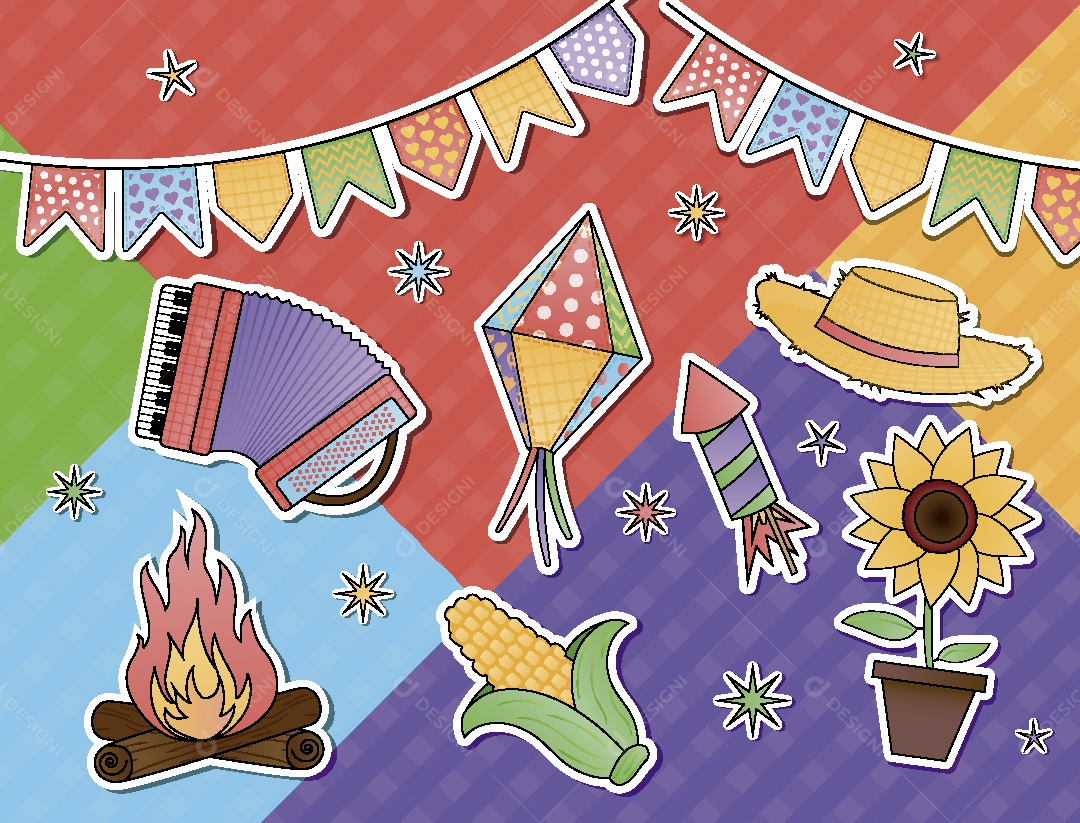 Festa Junina Ilustração Vetor EPS