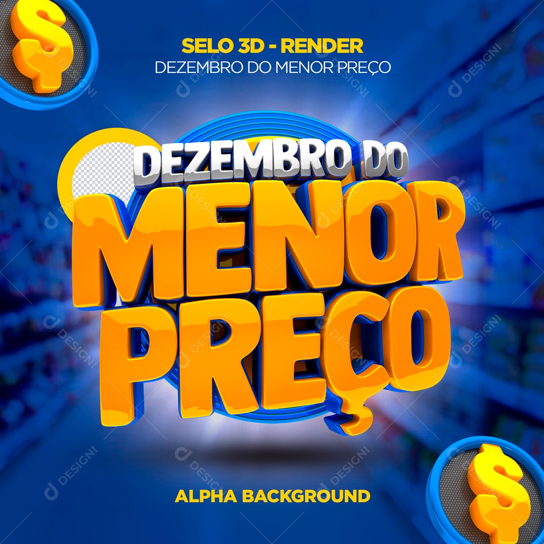 Dezembro Do Menor Preço Selo 3D Para Composição PSD