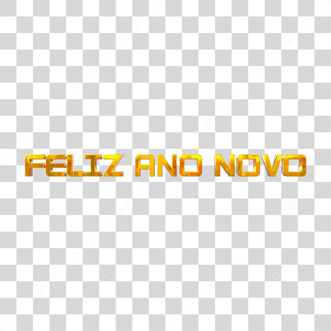 Feliz Ano Novo Texto 3D