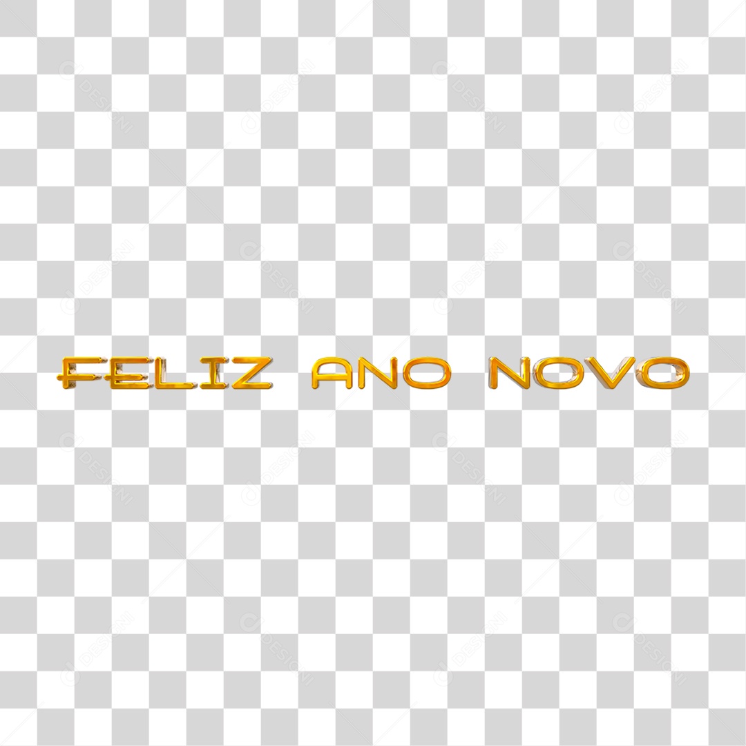 Feliz Ano Novo Texto 3D