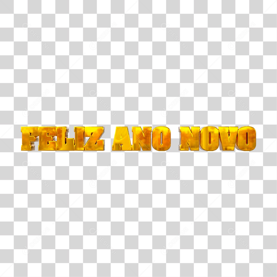 Feliz Ano Novo Texto 3D