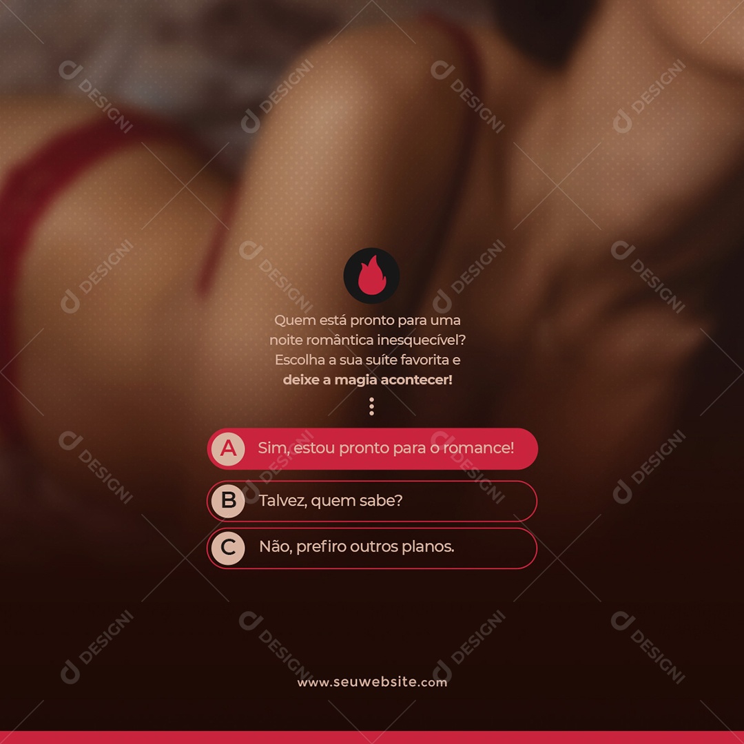 Social Media Uma Noite Romântica Sex Shop PSD Editável