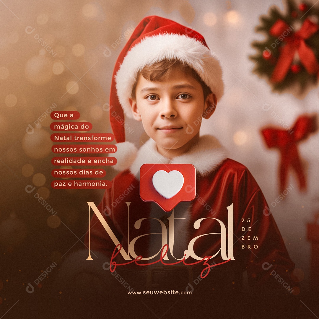 Social Media Mágica Do Natal 25 De Dezembro PSD Editável