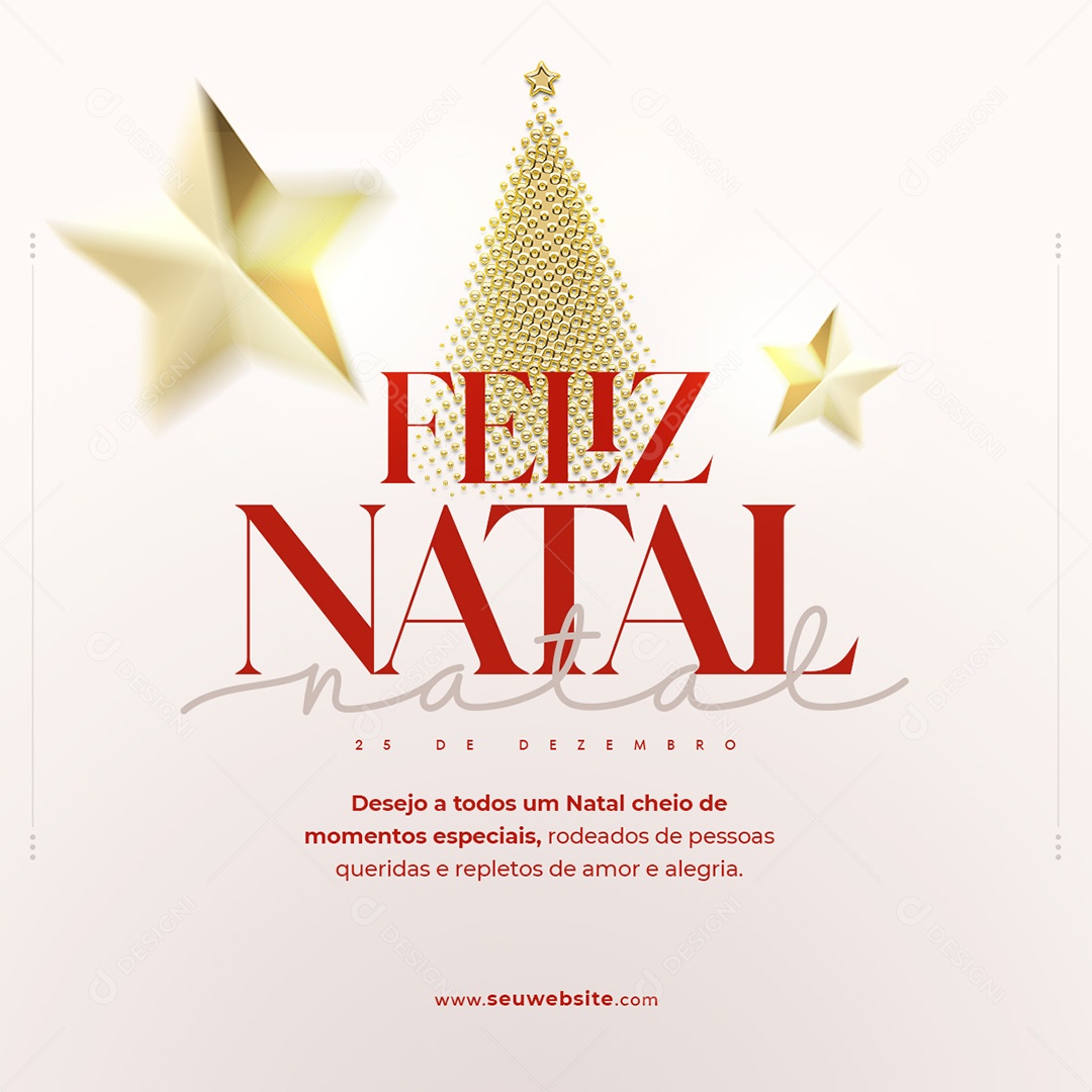 Social Media Feliz Natal Cheio De Momentos Especiais PSD Editável