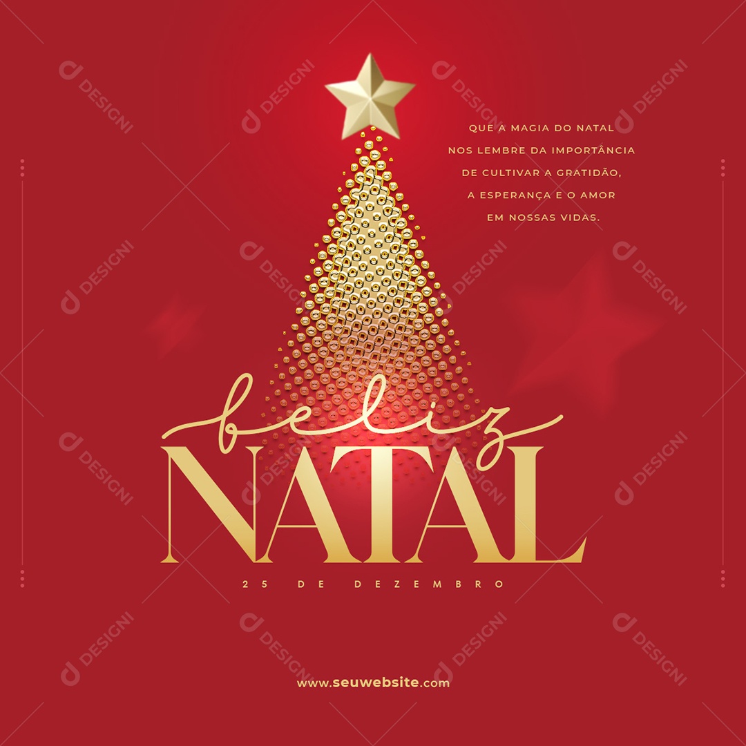 Feliz Natal Esperança e o Amor Social Media PSD Editável