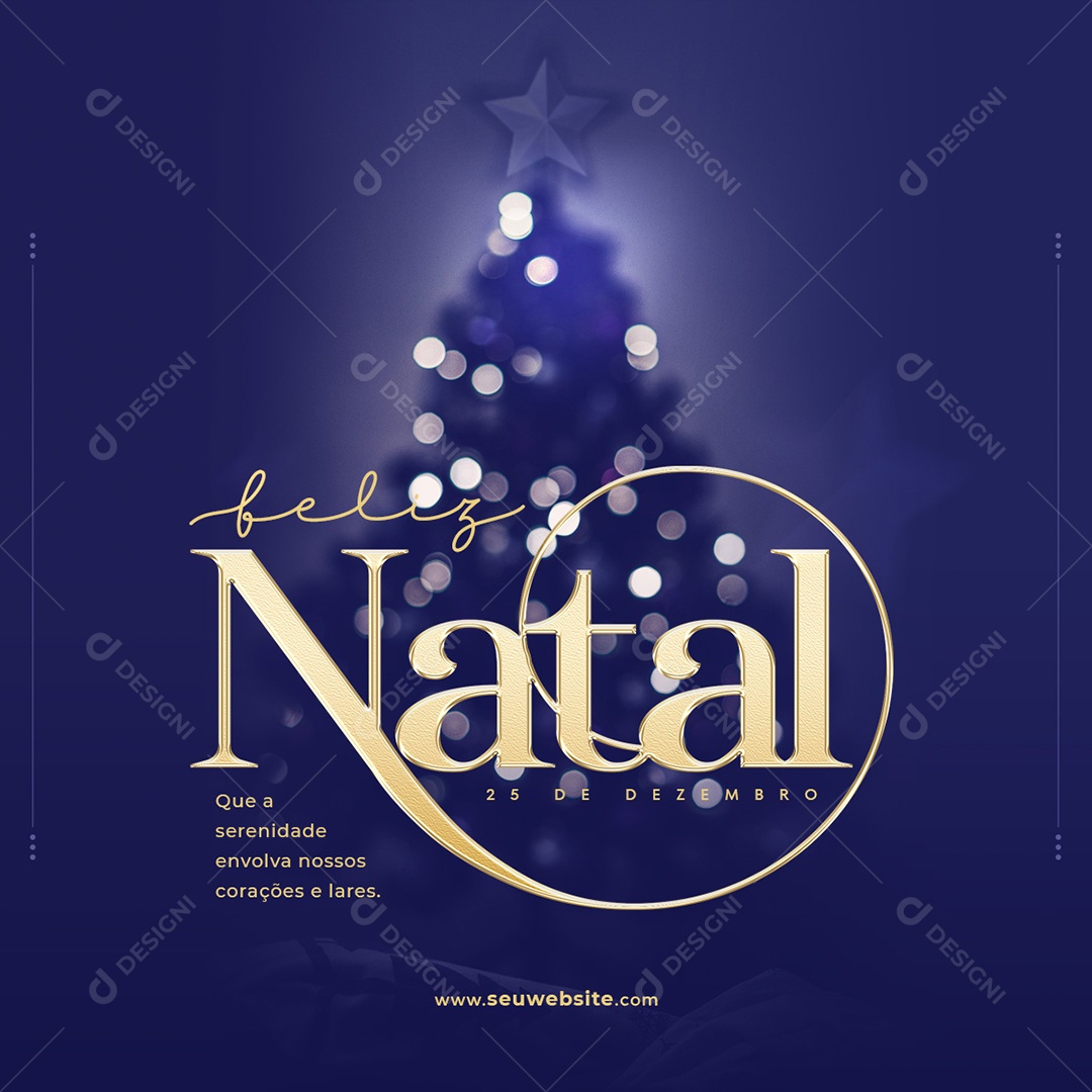 Social Media Feliz Natal 25 De Dezembro Corações e Lares PSD Editável