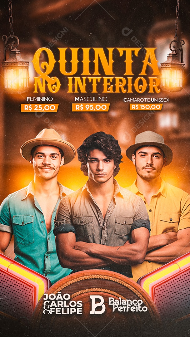Story Flyer Quinta no Interior João Carlos & Felipe Balanço Perfeito Social Media PSD Editável